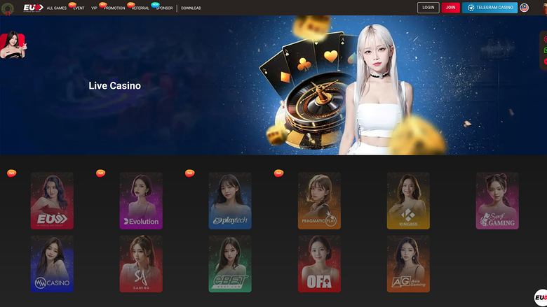 EU9 Casino — Live dealer lobby