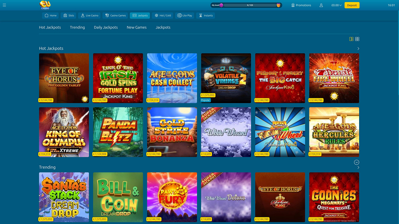 EUcasino — Jackpot games