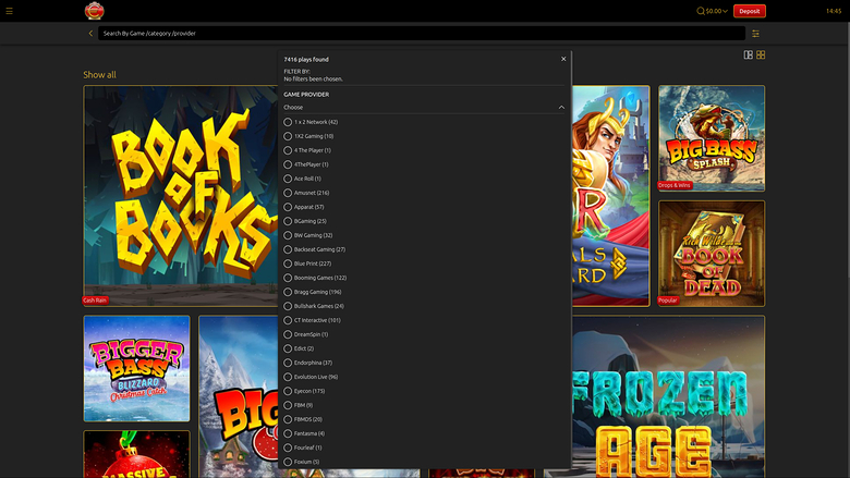 Euro King Casino — Games by studio