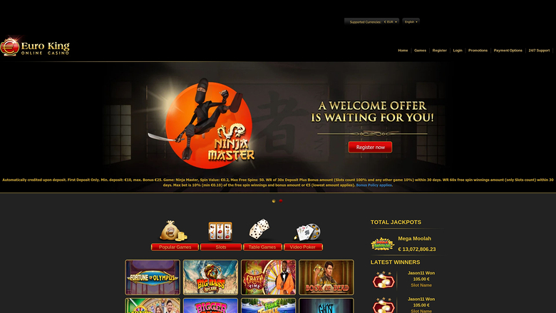 Euro King Casino — Homepage
