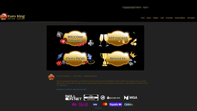 Euro King Casino — Promotions page