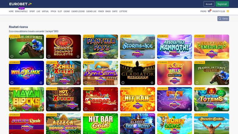 Eurobet Casino — Jackpot games