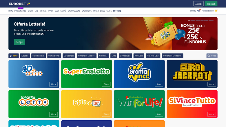 Eurobet Casino — Lotteries