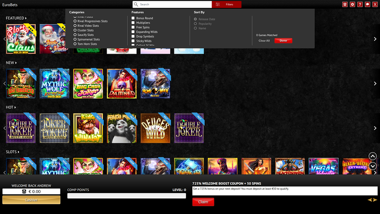 EuroBets Casino — Games by studio