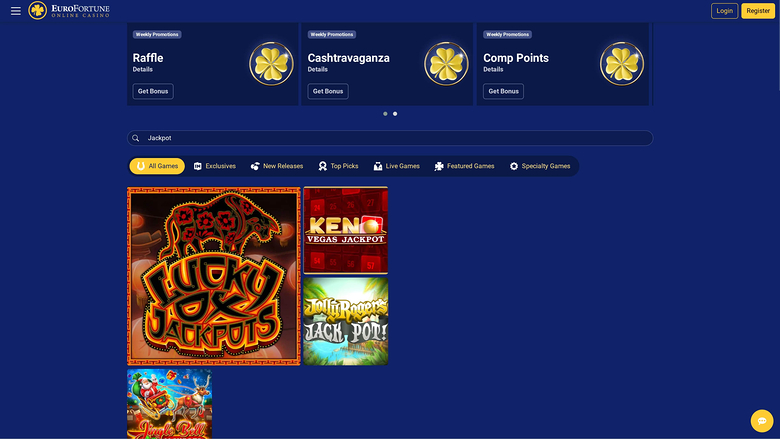 EuroFortune Casino — Jackpot games
