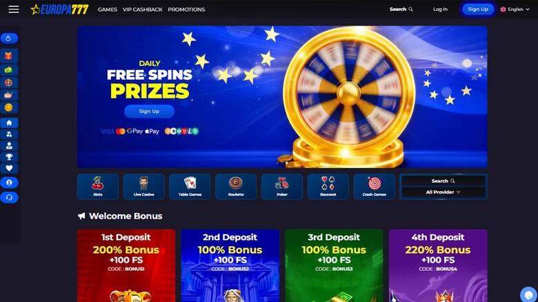 Europa777 Casino — Homepage