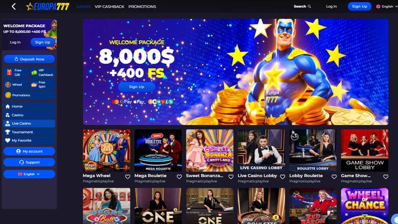 Europa777 Casino — Live