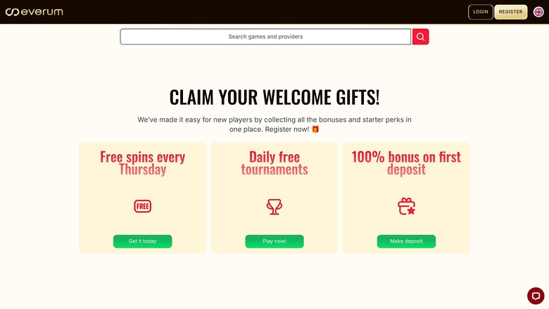 Everum Casino — Homepage