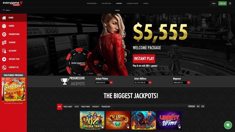 Everygame Casino — Homepage