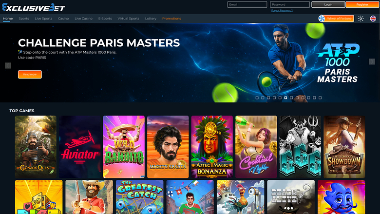 Exclusive Bet Casino — Homepage
