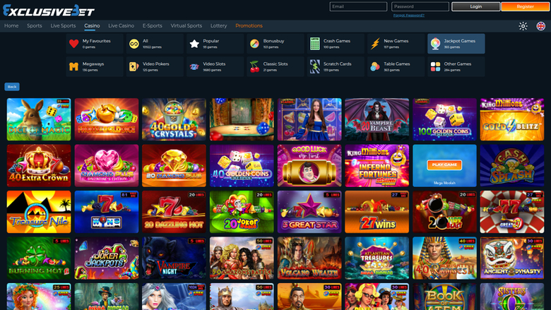 Exclusive Bet Casino — Jackpot games