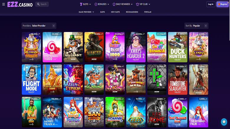 EZZ Casino — Games lobby