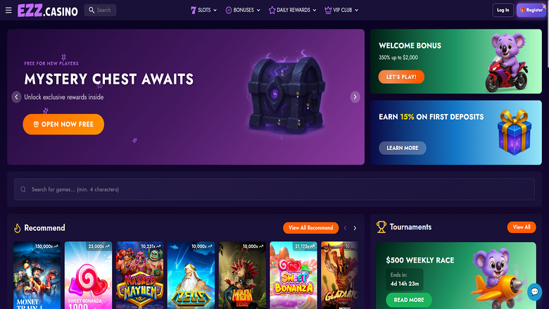 EZZ Casino — Homepage