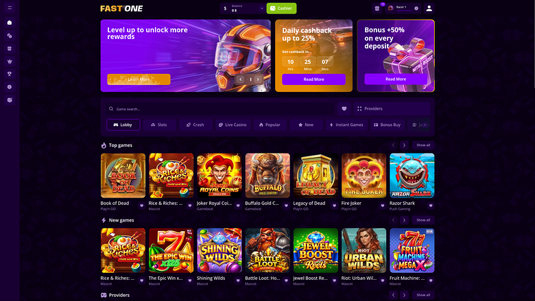 F1 Casino — Homepage
