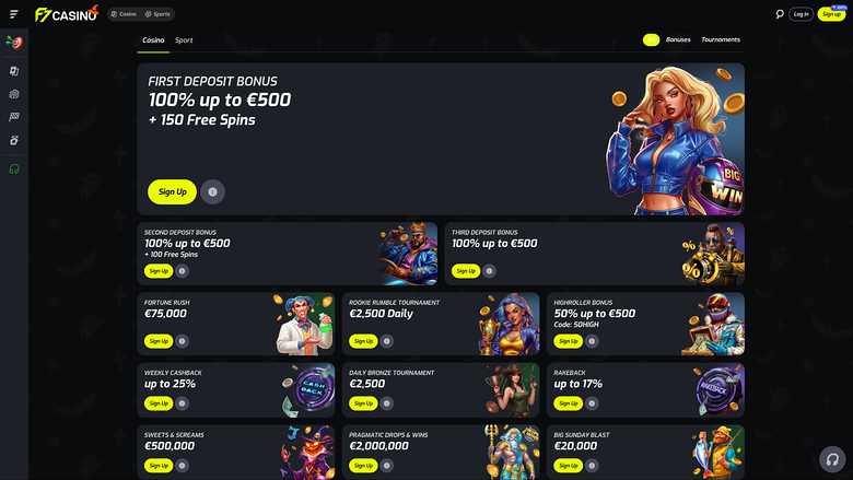 F7 Casino — Promotions page