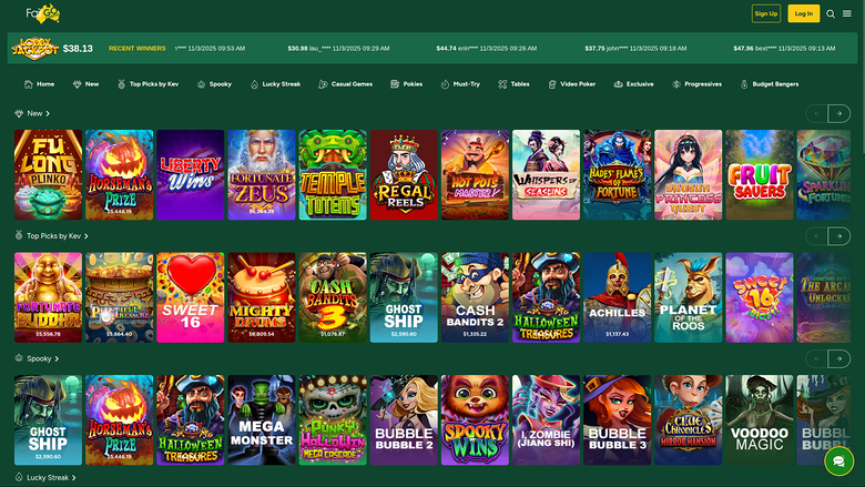 Fair Go Casino — Games lobby