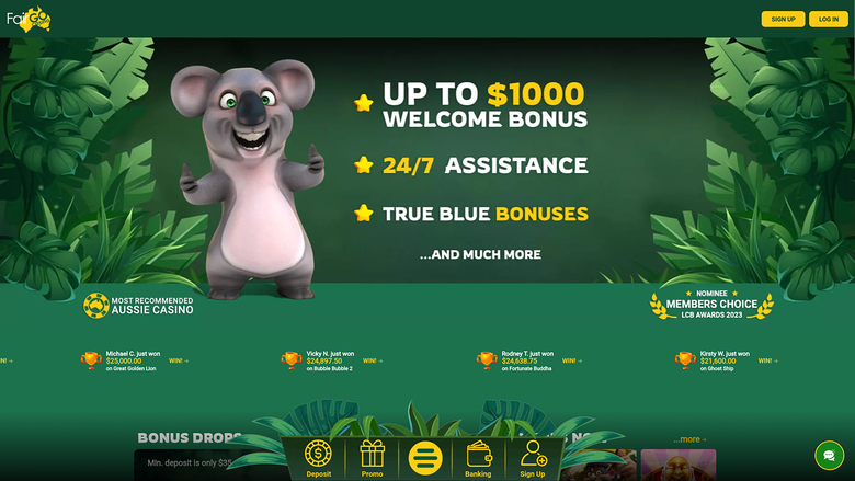 Fair Go Casino — Homepage