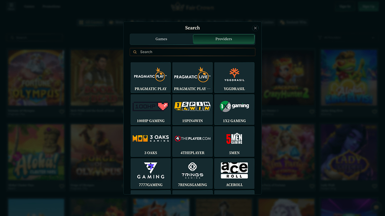 FairCrown Casino — Developers