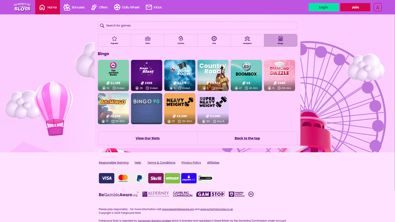 Fairground Slots Casino — Bingo
