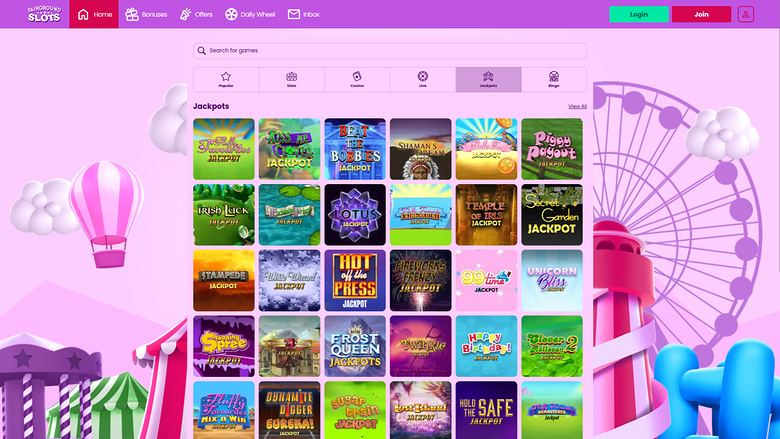 Fairground Slots Casino — Jackpot games