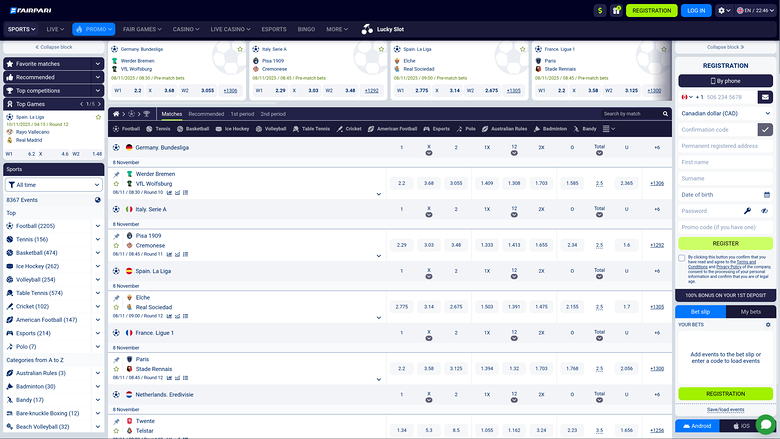 FairPari Casino — Sportsbook