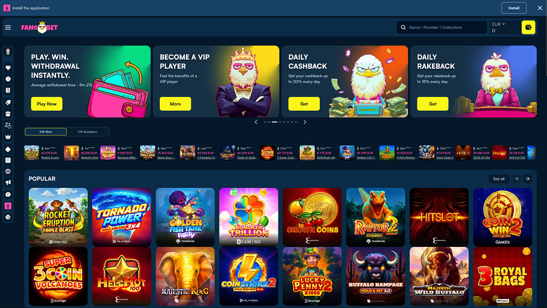 Fanobet Casino — Homepage