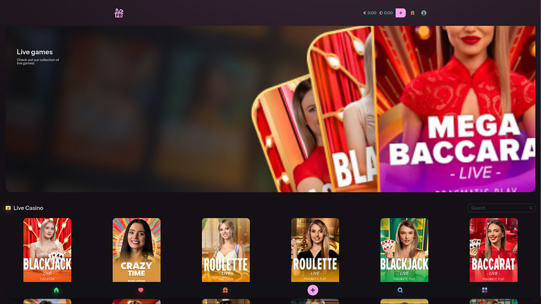 FantasyBet Casino — Live dealer lobby