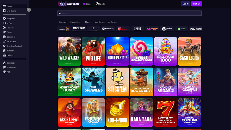Fast Slots Casino — Games lobby