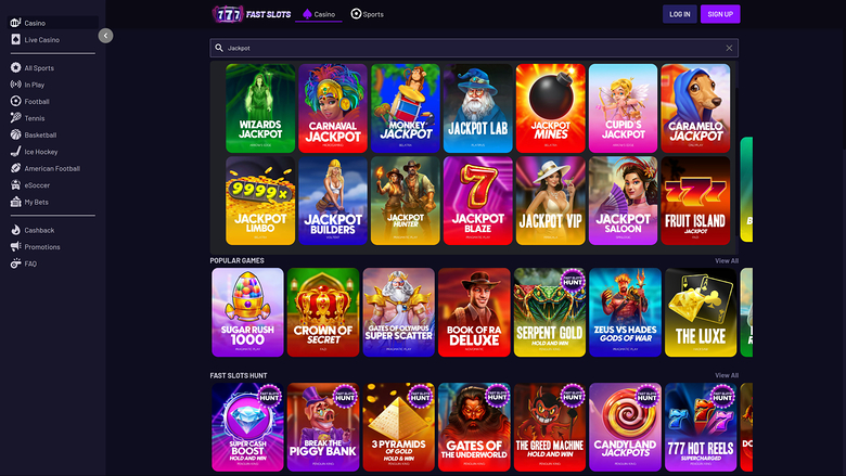 Fast Slots Casino — Jackpot games
