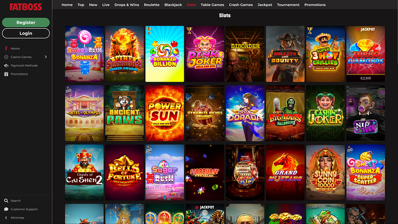 FatBoss Casino — Games lobby