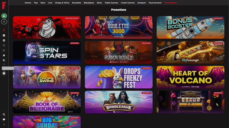 FatBoss Casino — Promotions page