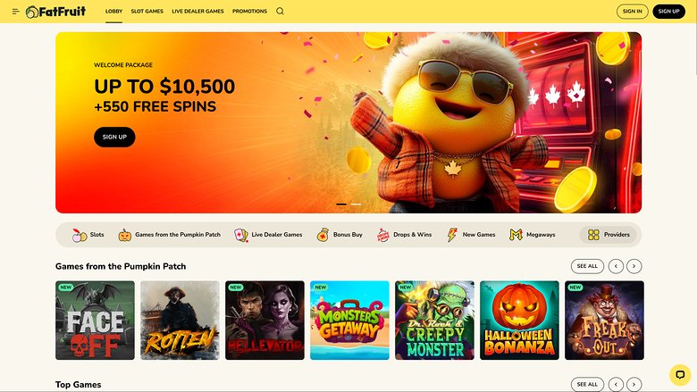 FatFruit Casino — Homepage