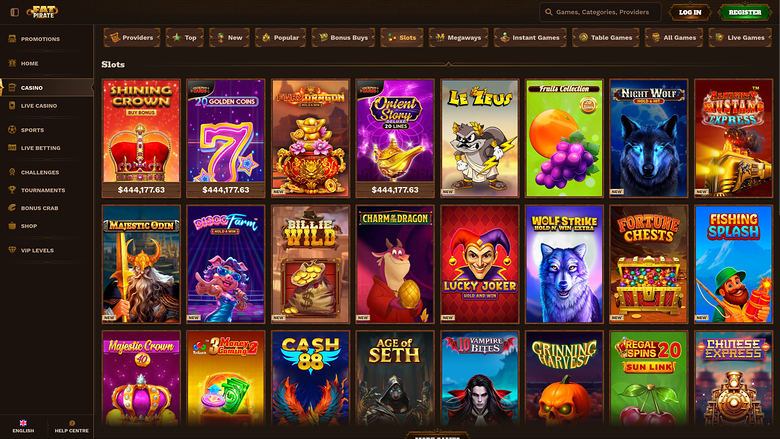 FatPirate Casino — Games lobby