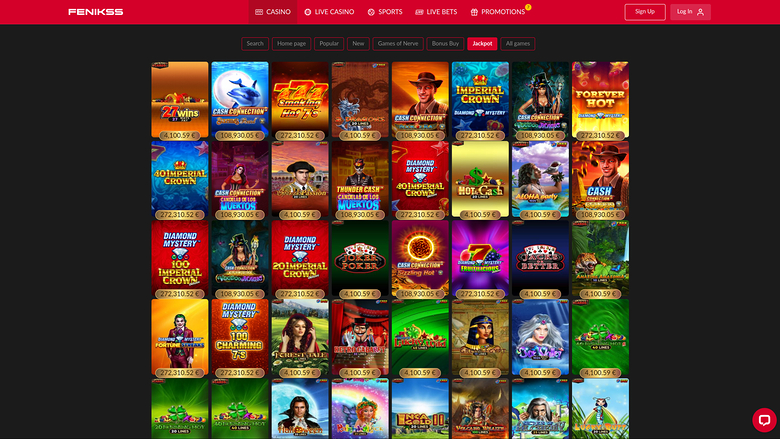 Fenikss Casino — Jackpot games