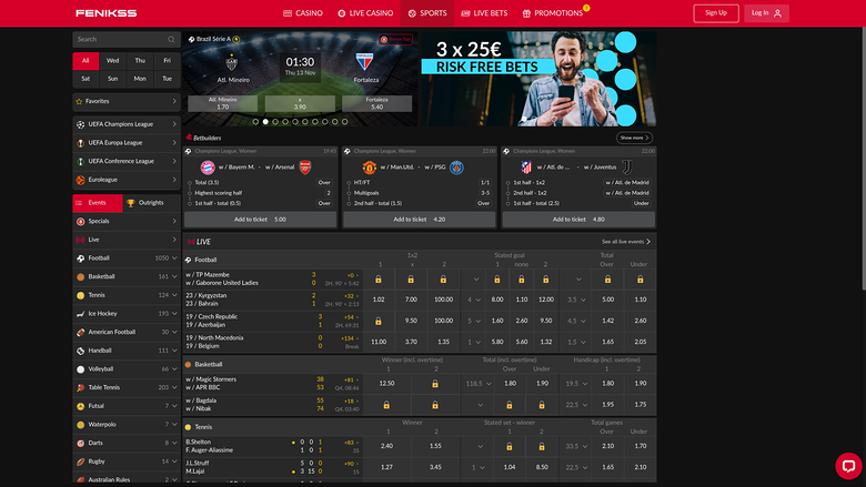 Fenikss Casino — Sportsbook