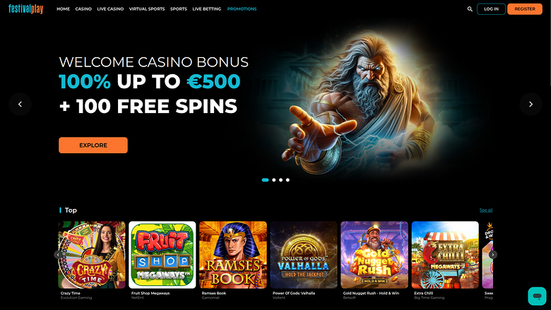 Festival Play Casino — Homepage