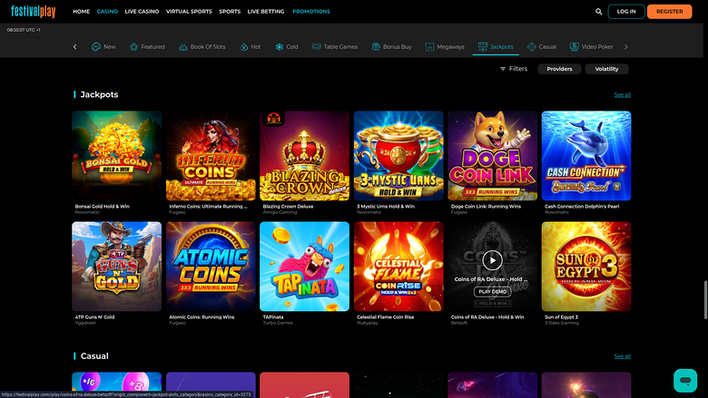 Festival Play Casino — Jackpot games