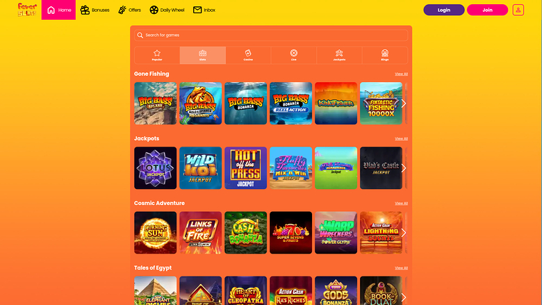 Fever Slots Casino — Games lobby