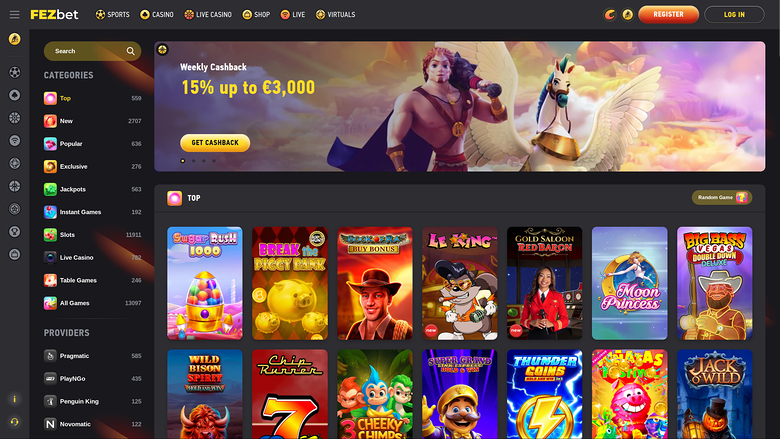 FEZbet Casino — Homepage