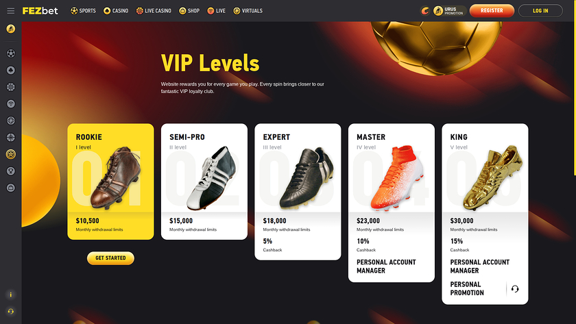 FEZbet Casino — VIP section