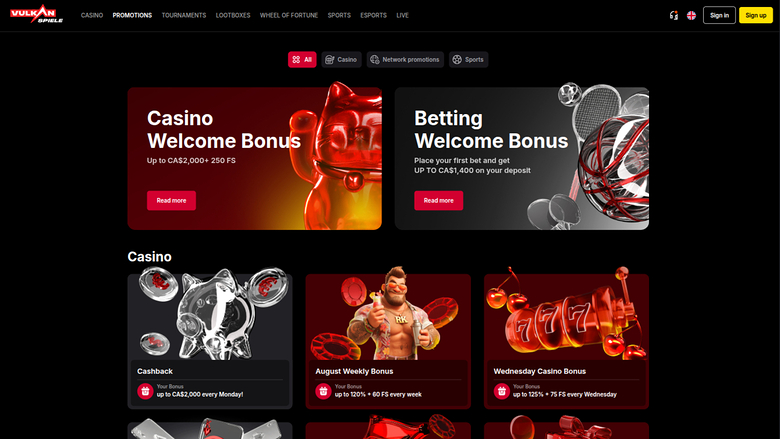 FieryPlay Casino — Promotions page