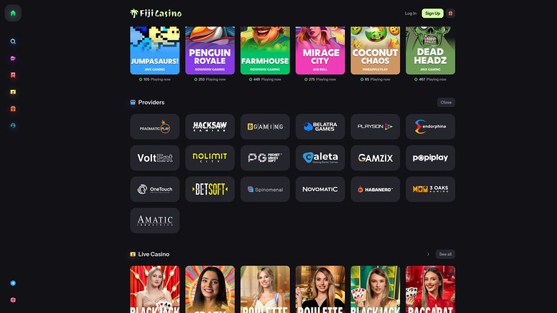 Fiji Casino — Games by studio