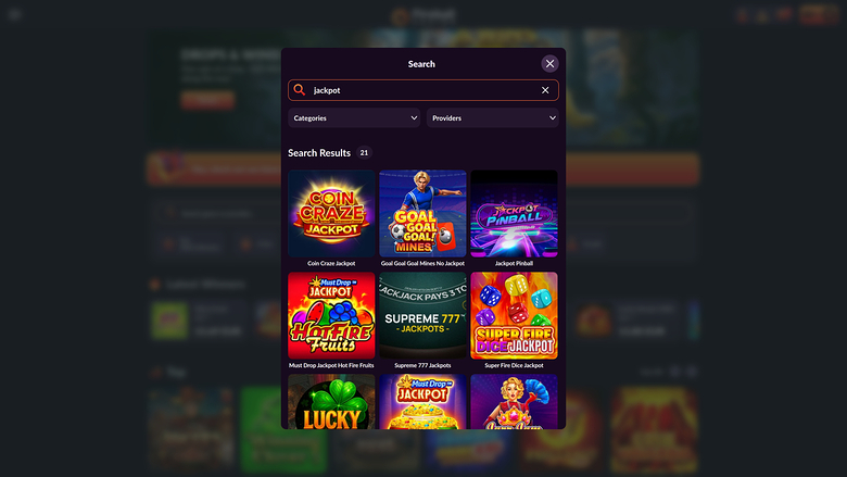 Fireball Casino — Jackpot games