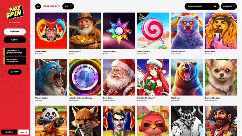 Firespin Casino — Feature buy
