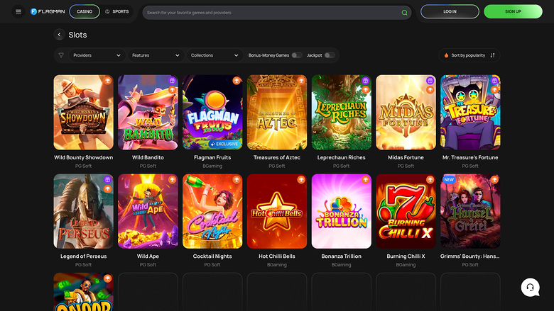 Flagman Casino — Games lobby