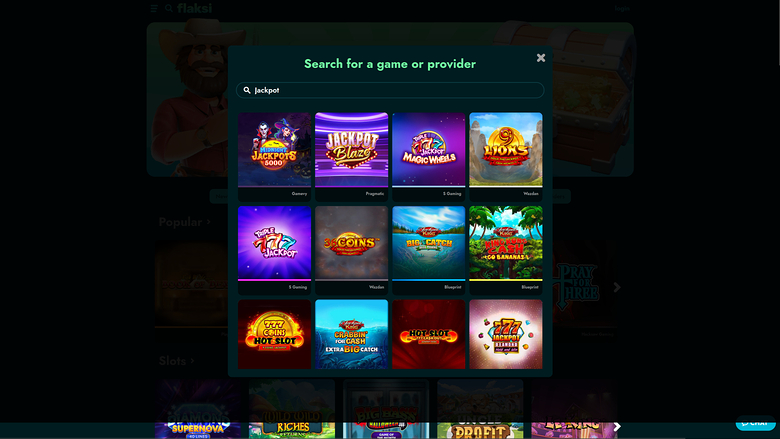 Flaksi — Jackpot games