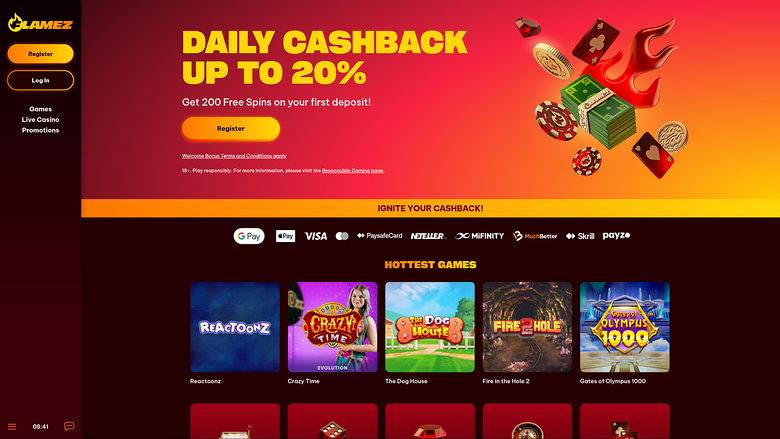 Flamez Casino — Homepage