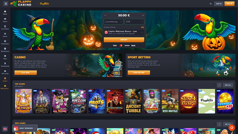 Flappy Casino — Homepage