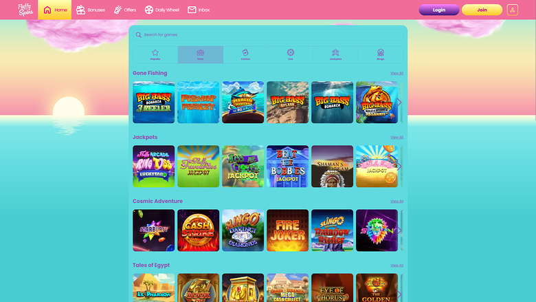 Fluffy Spins Casino — Games lobby