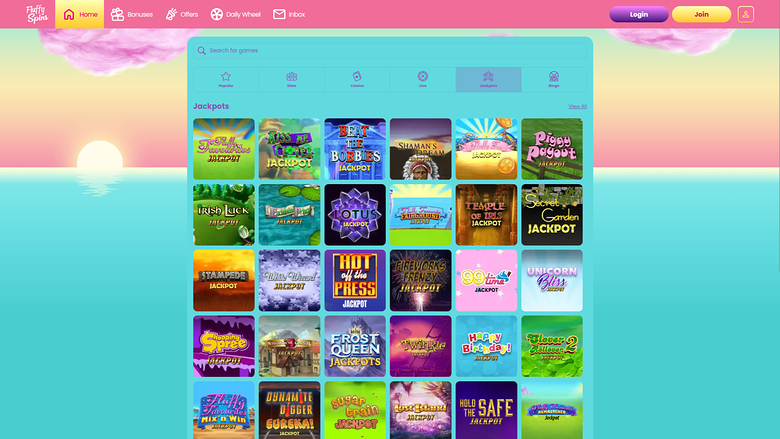 Fluffy Spins Casino — Jackpot games